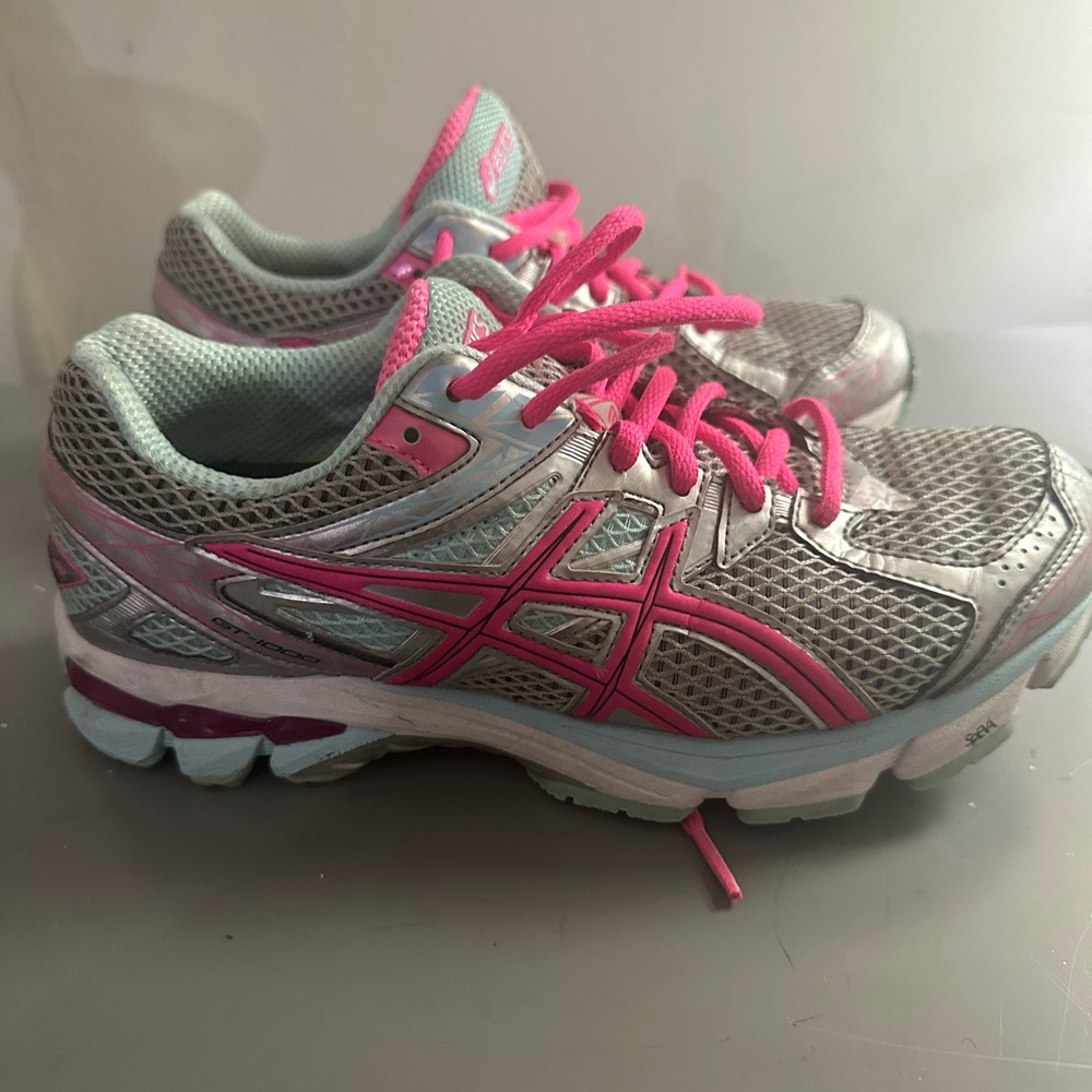Asics Women's Athletic Shoes in Pink and Silver
